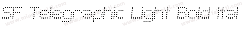 SF Telegraphic Light Bold Italic字体转换